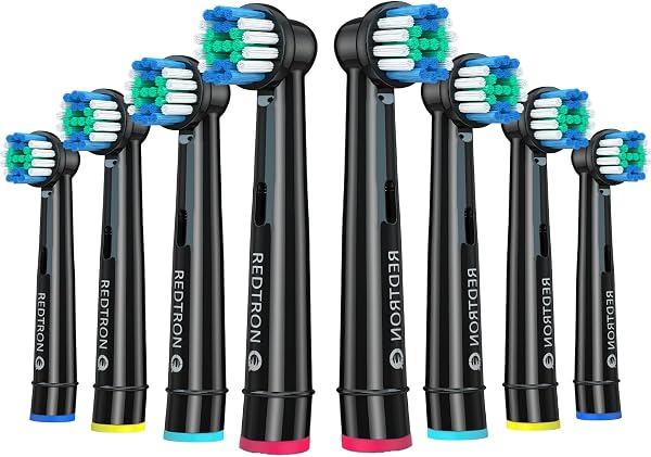 REDTRON Recambios para Cepillo de Dientes Eléctrico compatible con Oral B (8 unidades), Cabezal de cepillo de dientes Precision Clean Pro1000 Pro3000 Pro5000 Pro7000 y más - 1