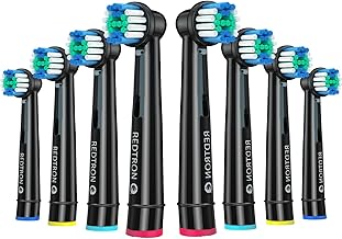 REDTRON Electric Toothbrush Refills Compatible with Oral B (8 Pack), Precision Clean Toothbrush Head Pro1000 Pro3000 Pro5000 Pro7000 and More