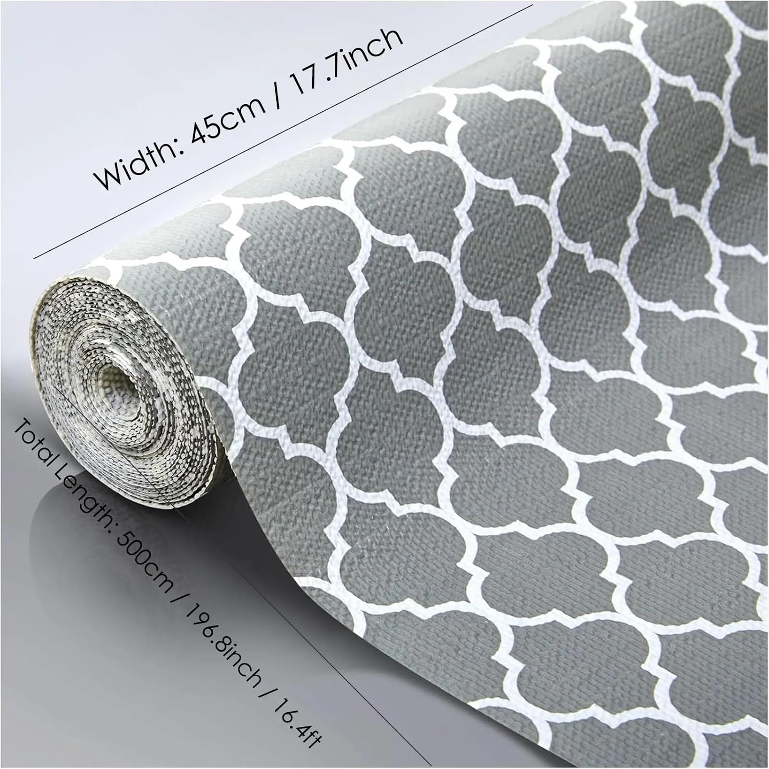 Shelf Liners 1pc Drawer and Shelf Liner for Kitchen Cabinet Non-Adhesive Non-Slip Waterproof Easy to Clean for Shelves Desks(17.7x196.8 inch)