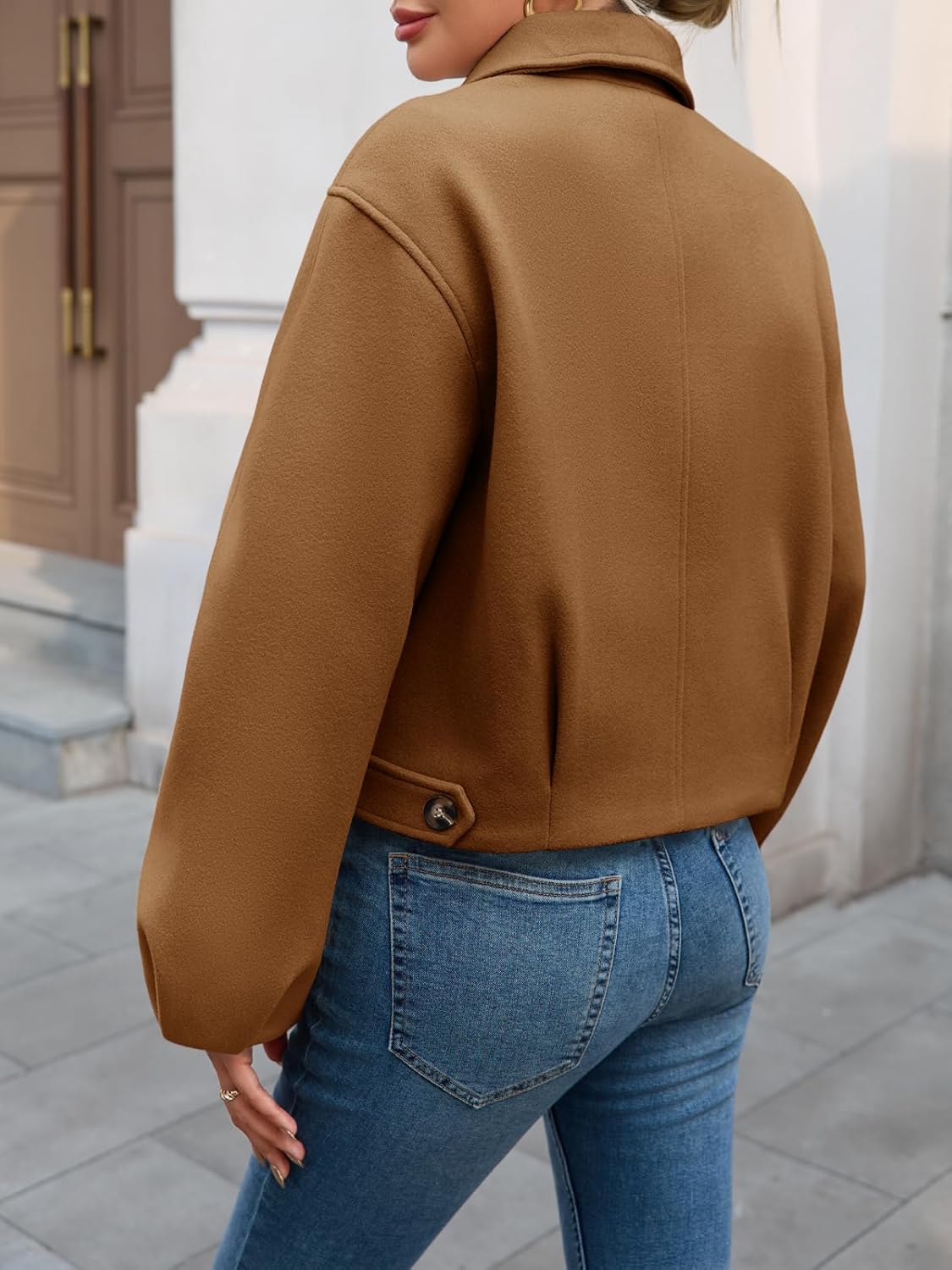 Classic Cicy Bell Short Jacket in Autumnal Brown