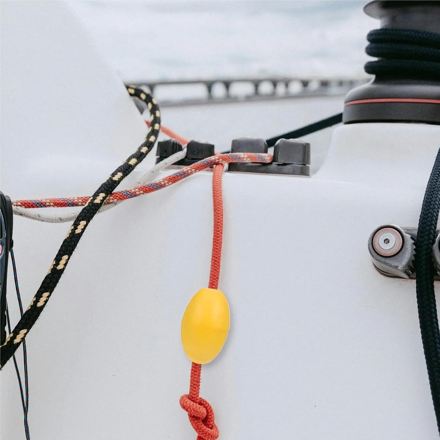 Buoy 10Pcs Rope Buoy Set for Kayak Yacht Boat Mooring Anchoring Oval Floating Ball Marine Buoy Float Lightweight Portable Bright Color