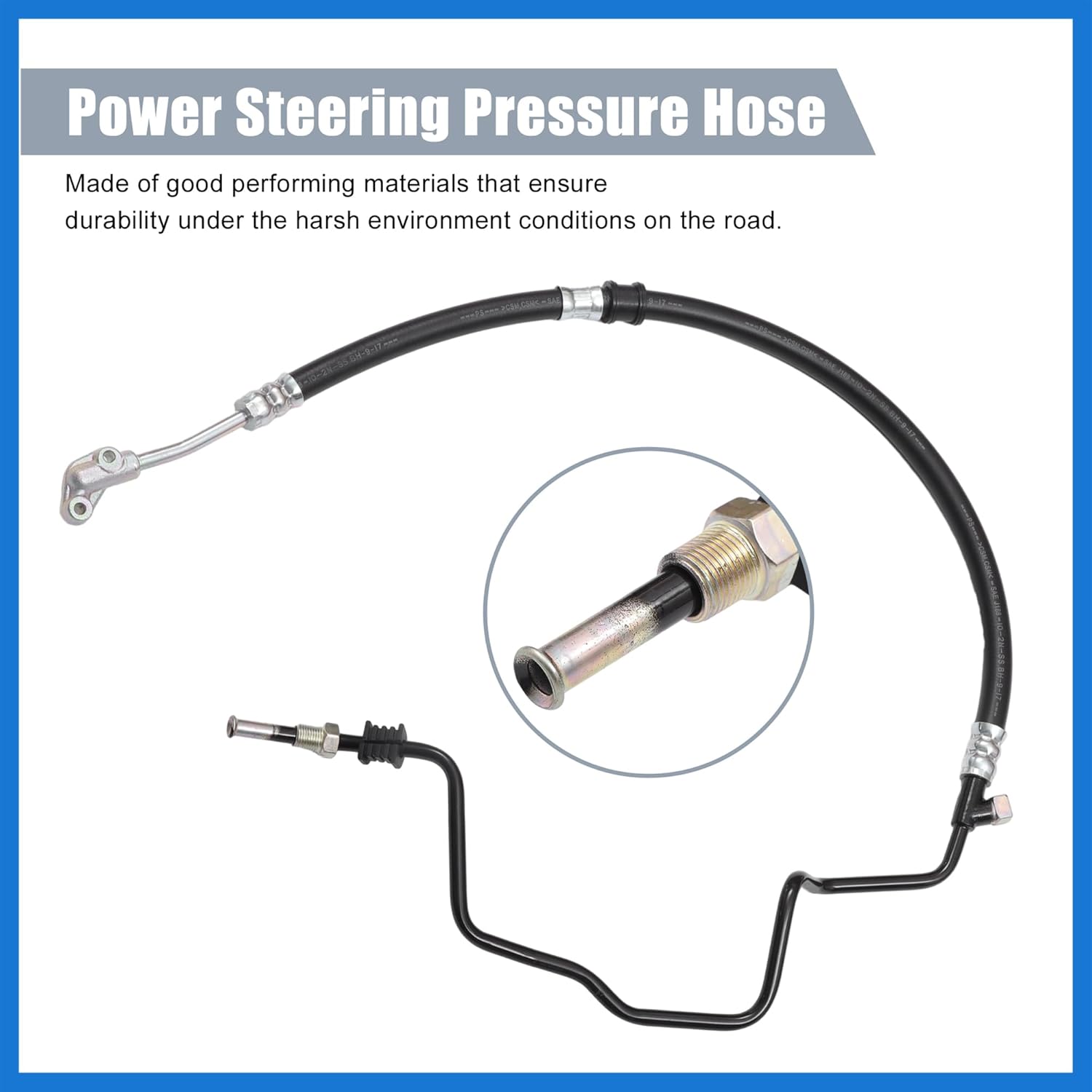 NO.53713SJCA02 Power Steering Pressure Line Hose Assembly for Honda Ridgeline RT RTL RTS 3.5L V6 - Gas 2006-2011 Auto Accessories