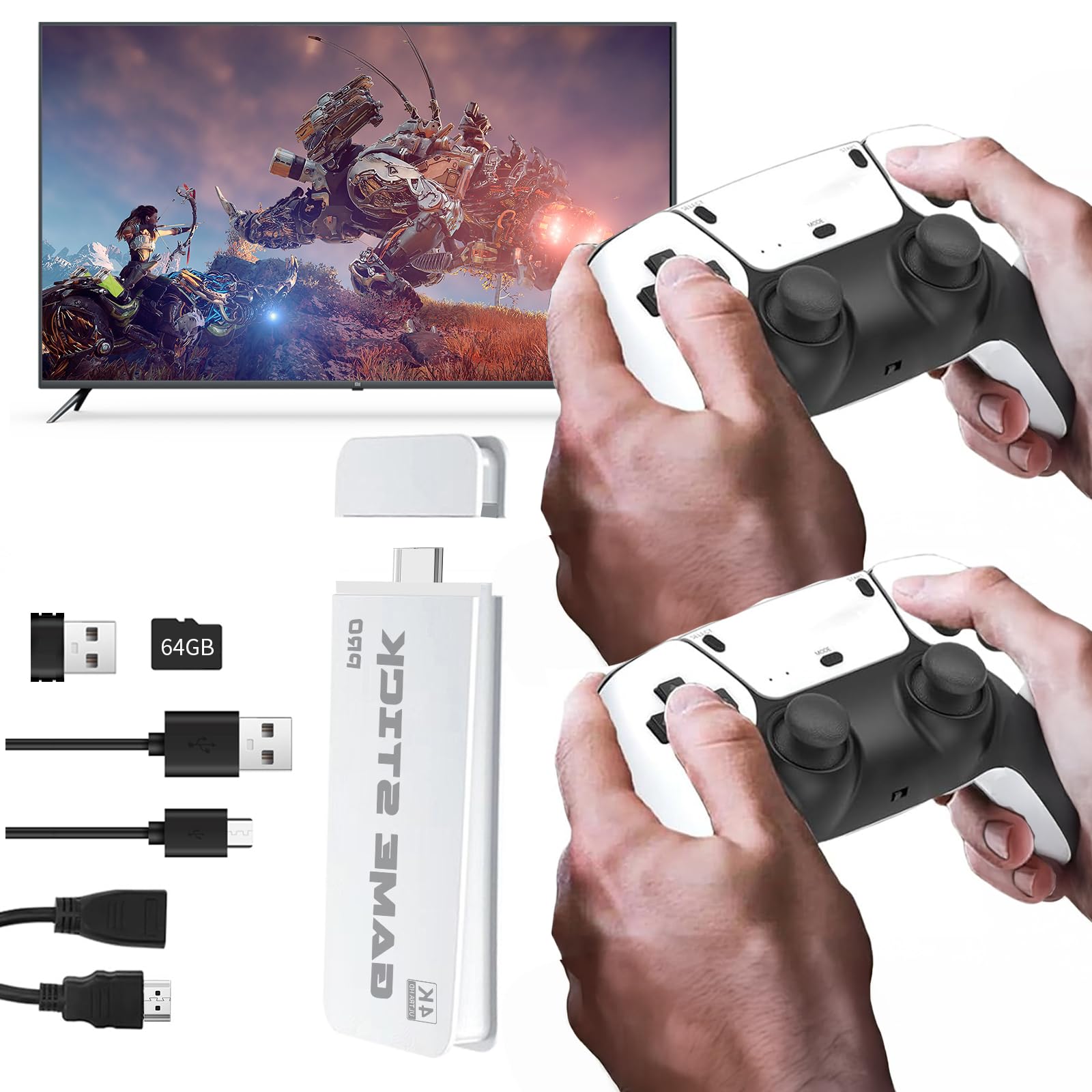 Retro Gaming Console Classic Wireless Nostalgia Game Stick Built-in 22