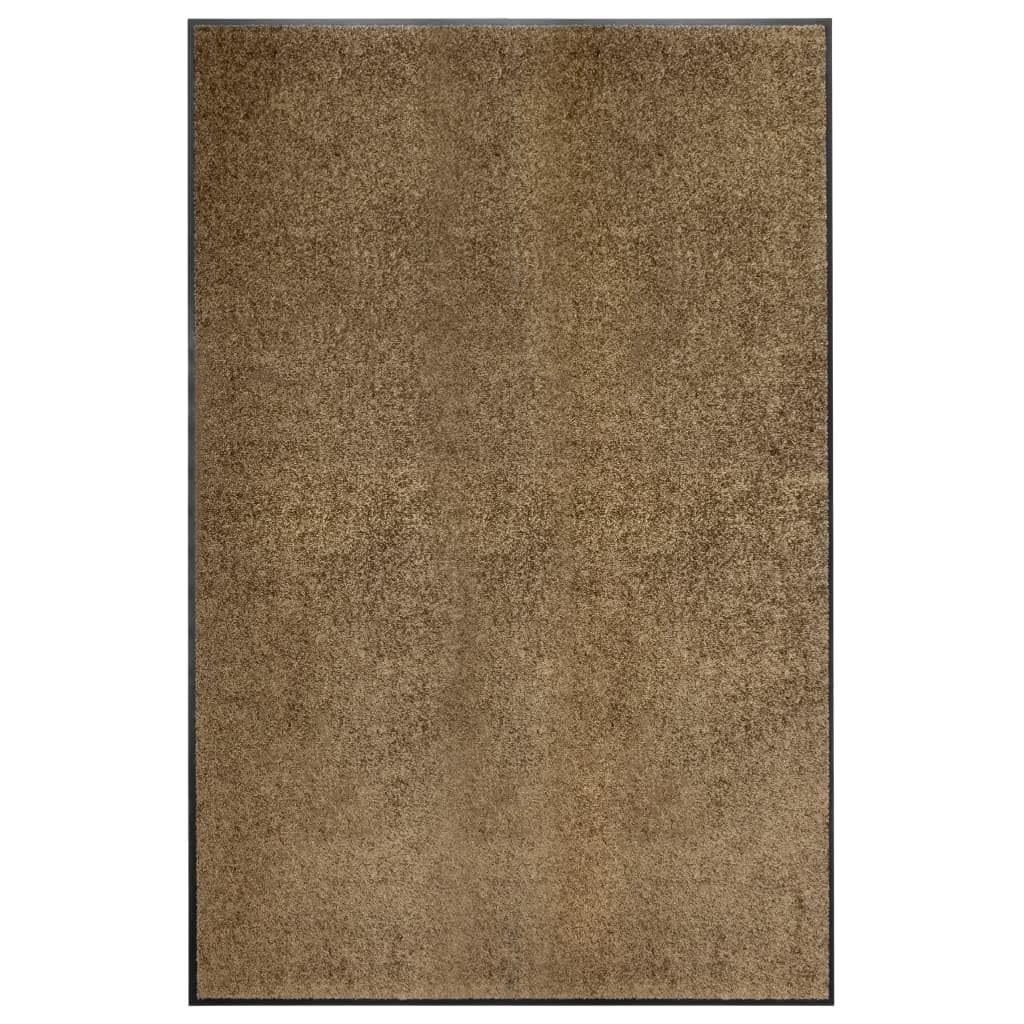 Felpudo lavable marrón 120 x 180 cm, antideslizante, absorbente, resistente a la intemperie, para interior y exterior, puerta de casa, balcón, terraza, pasillo, jardín