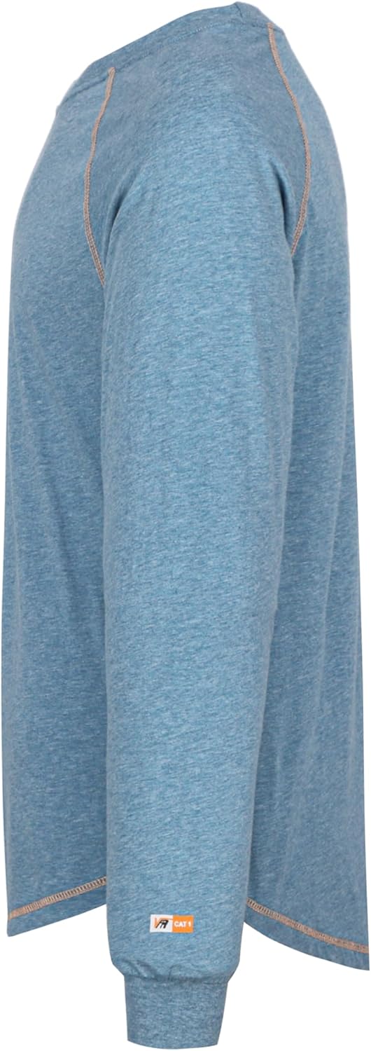 VATRENUS FR Shirts 4oz Lightweight Flame Resistant Henley 100% Cotton Men's Pre-Washed Fire Retardant Base Layer - Image 2