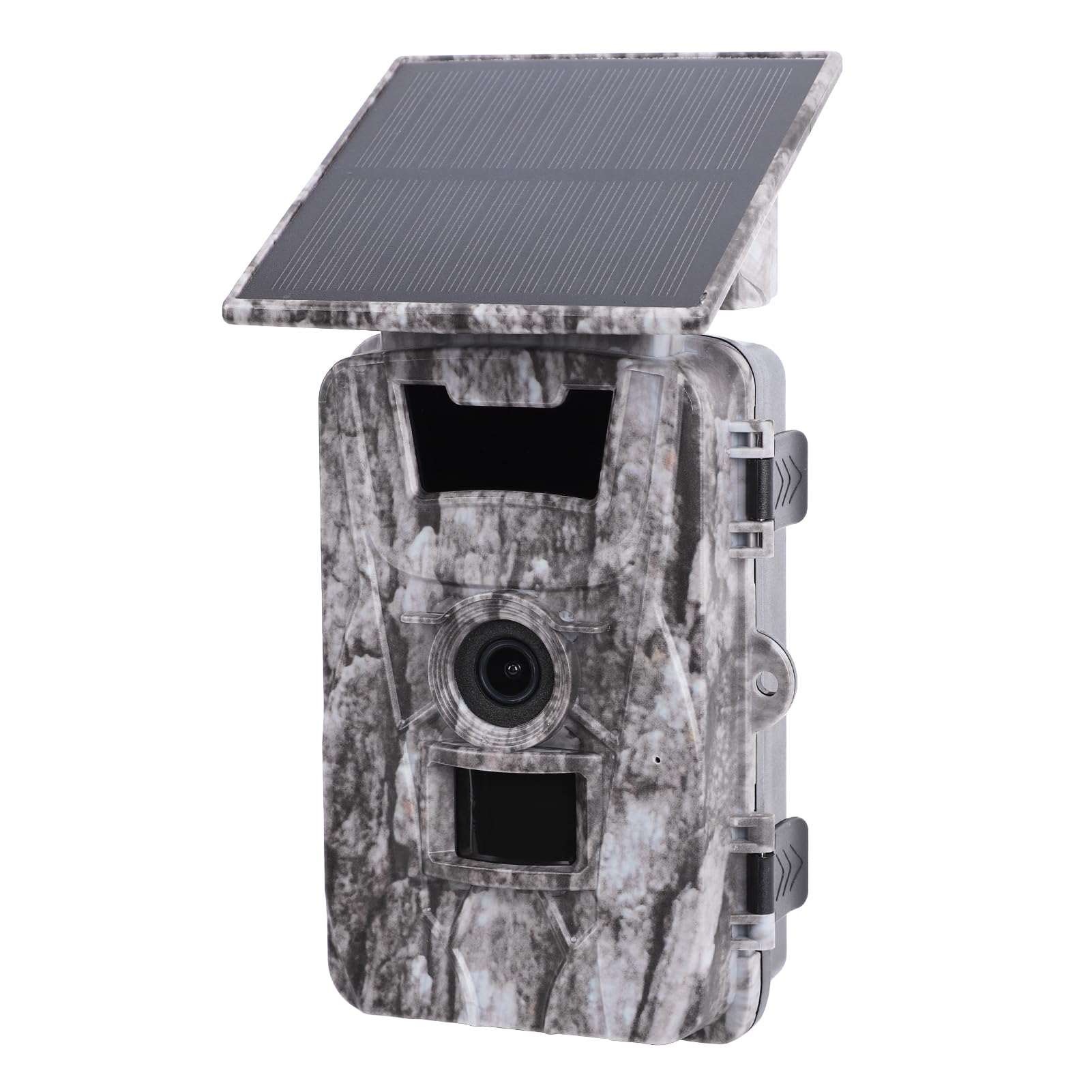 Aoresac Cámara de rastro de 60 MP con batería de 5200 mAh, gran angular de 120, WiFi, visión nocturna IP66 para monitoreo de vida silvestre, seguridad al aire con carga solar, carga tipo C