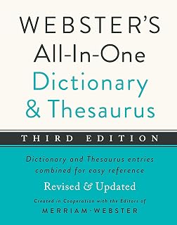 Webster's All-In-One Dictionary & Thesaurus, 3rd Edition - 68K Definitions, 130K Synonyms by Merriam-Webster