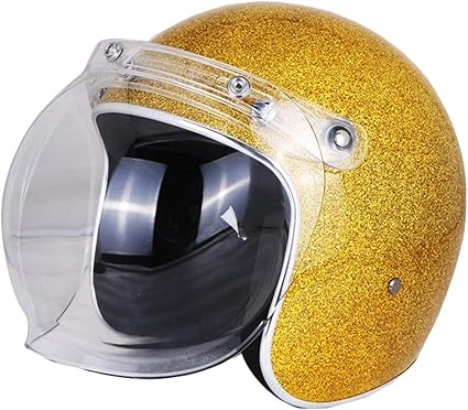 Casco Jet Vintage Harley Mezzo Casco con Lente a Bolle Certificazione DOT  ECE FRP Materiale Cruiser Chopper Scooter Casco Moto Pilota  3/4,D-XL\u003d（61~62cm） : Amazon.it: Auto e Moto
