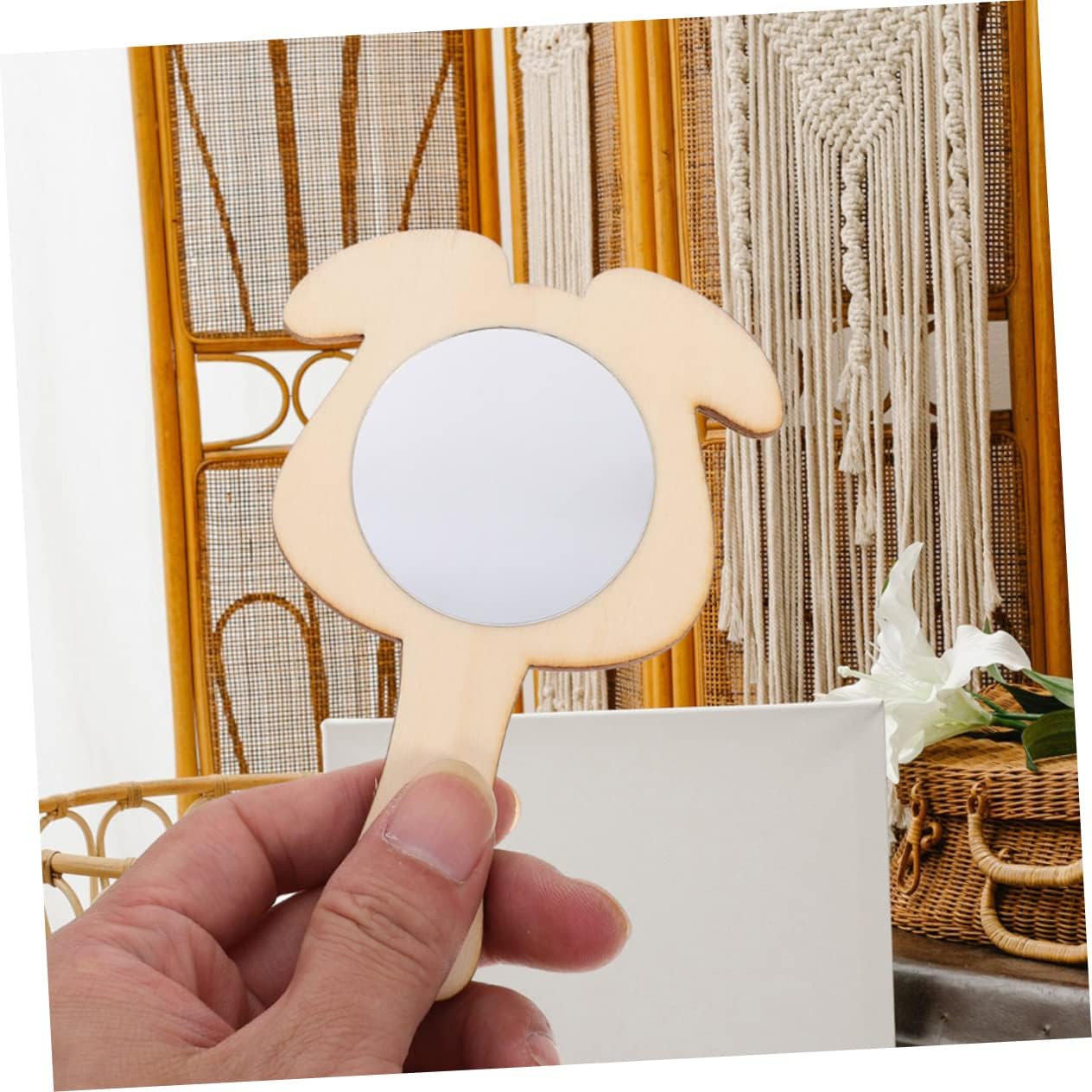 10Pcs Unfinished Mirrors for DIY Projects Hand Mirrors for Creative Activities and Home Decoration for Family Bonding and Crafting