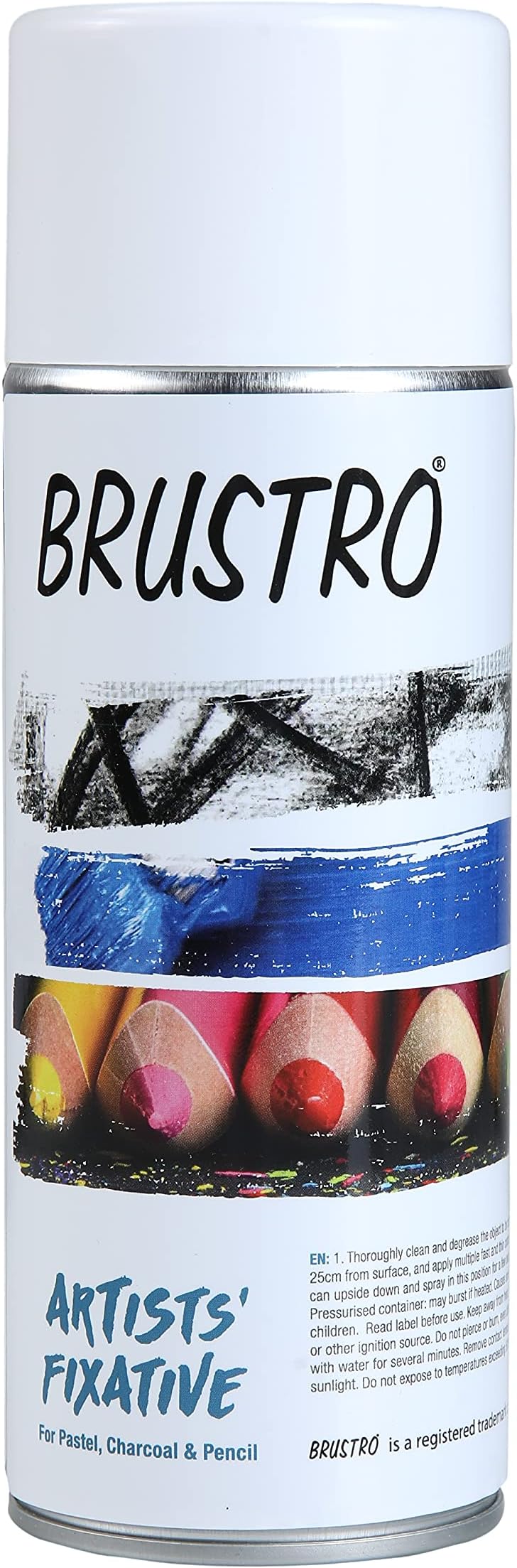 Artist's Fixative Spray Can | 400ml | Transparent | Perfect use on Pastel Colors,Charcoal, Chalk Drawing,Non-Yellowing, Pencil & Sketching Artworks, Proffessional Arts, Fast Drying