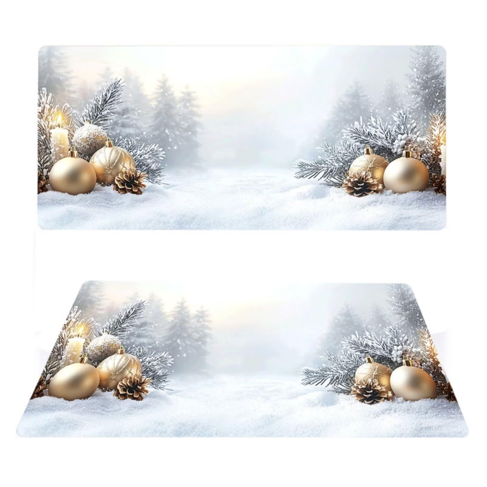 Biała podkładka pod mysz matowa, podkładka pod mysz do gier XXL 1200 x 600 x 5 mm, podkładka na biurko dla graczy, bardzo duża bezszwowa mata na stół dla graczy, antypoślizgowa podstawa, wodoodporna