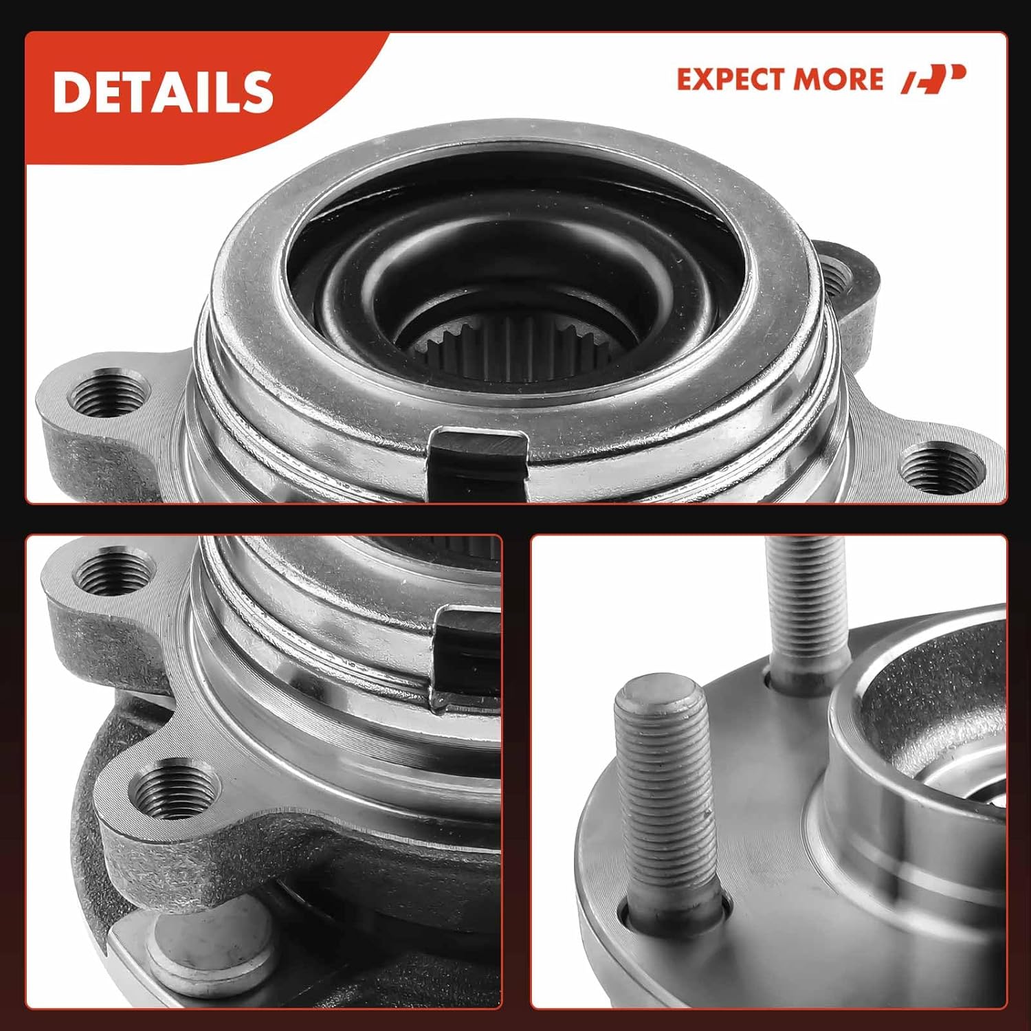 A-Premium Front Left Wheel Bearing and Hub Assembly with 5-Lug Compatible with Nissan Murano 2009-2017, Quest 2011