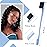 Geiserailie 3 Pcs Slick Back Hair Brush Set Bristle Brush Edge Control Teasing Comb for Women Black Hair(Light Blue)