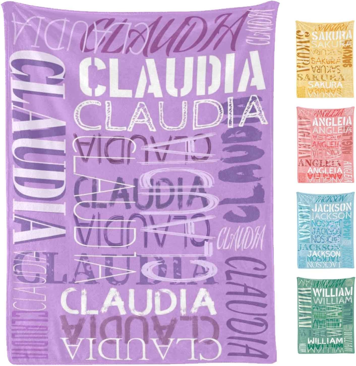 Personalized Baby Blankets with Name Custom Baby Blankets for Boys - Blue Blanket