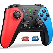 Wireless Switch Controller for Nintendo Switch/Switch 2/Lite/OLED Controller, Switch Controller with a Mouse Touch Feeling on Back Buttons, Extra Switch Pro Controller with Wake-up,Programmable, Turbo Function