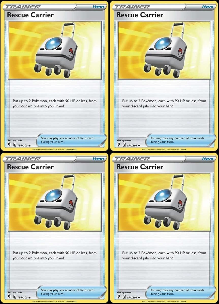 Rescue Carrier 154/203 - Evolving Skies - Pokemon Trainer Card Lot - Playset x4