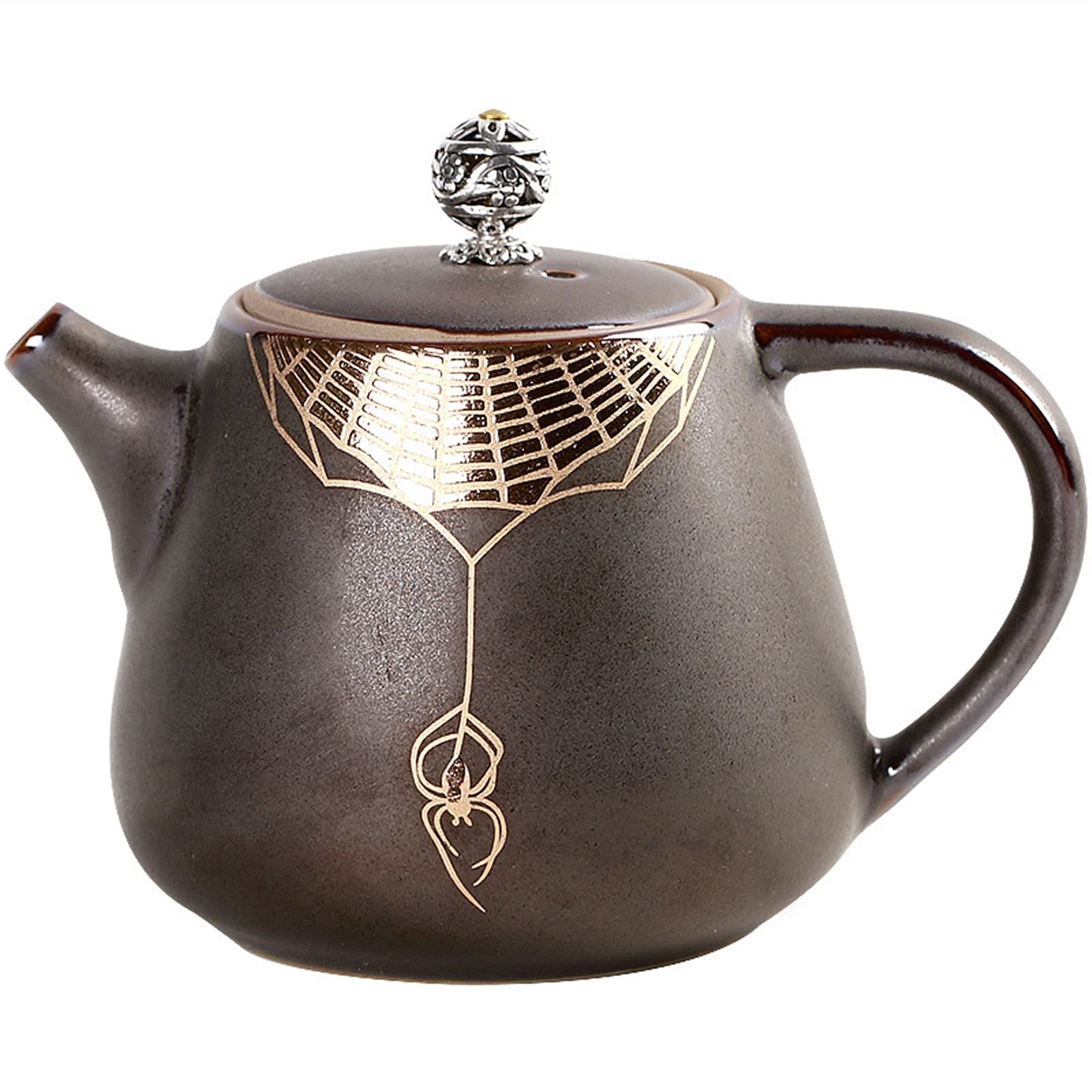 Classic Teapot Glaze Tea Pot Ceramic Teapot Tea Making Device Retro Tea Kettle Manual Flambe High-End Single Teapot Tea Kettle Teapots,B-One Size