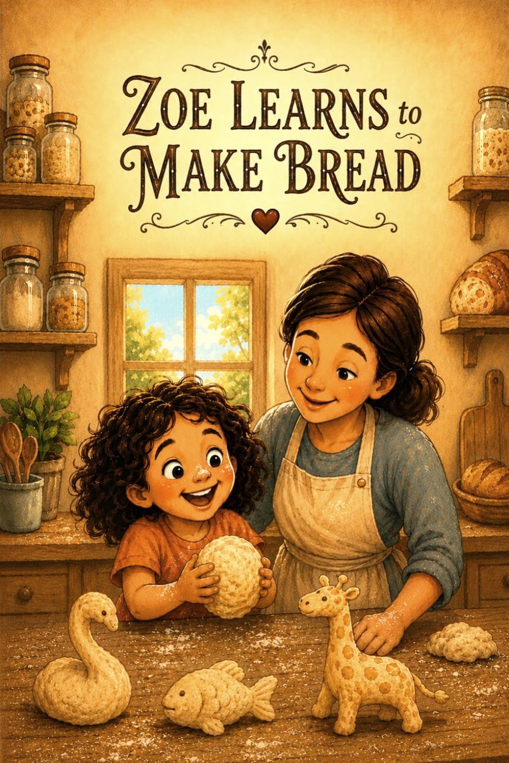 Zoe Learns to Make Bread: Flour, Folds, and Funny Shaped Animals (Children's Books)