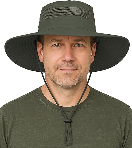 GearTOP - Sombrero de ala ancha para proteger contra los rayos UV UPF 50 para senderismo camping pesca safari GearTOP - Sombrero de ala ancha para proteger contra los rayos UV UPF 50 para senderismo camping pesca safari