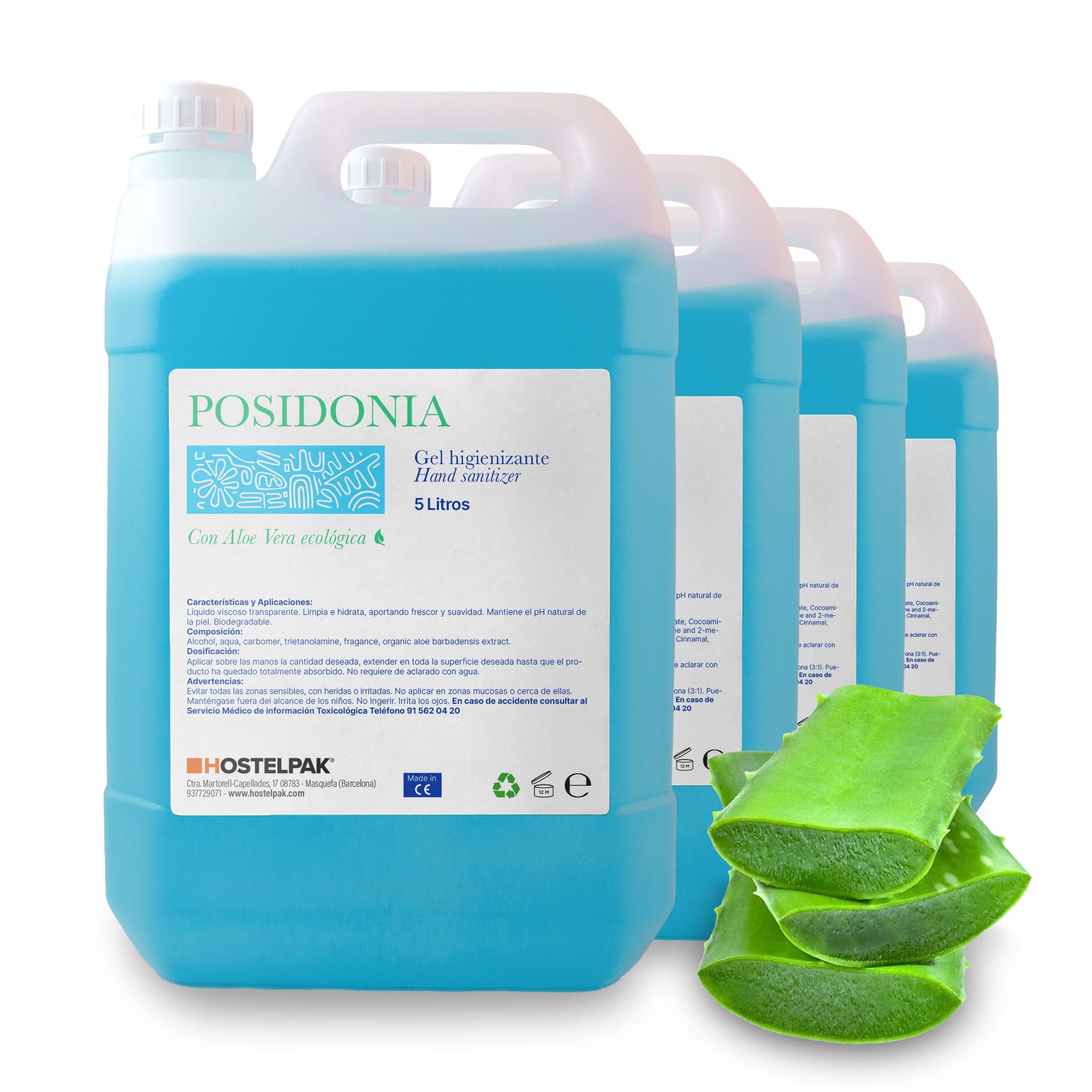 Gel higienizante de manos Colección Posidonia 5 L. (Caja 4 garrafas)