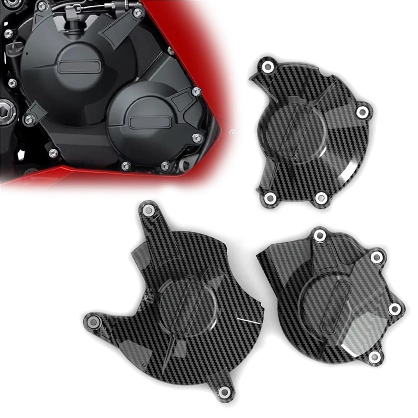 Caches moteur pour CBR600RR 2024-2025 kit de protection moto noir