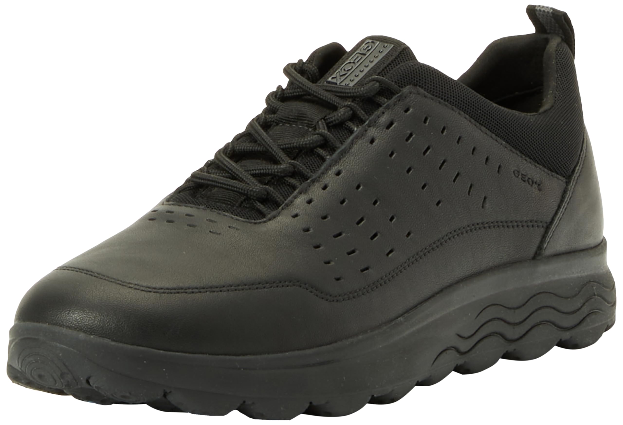Geox Men's U Spherica Sneaker, Black, 10 UK