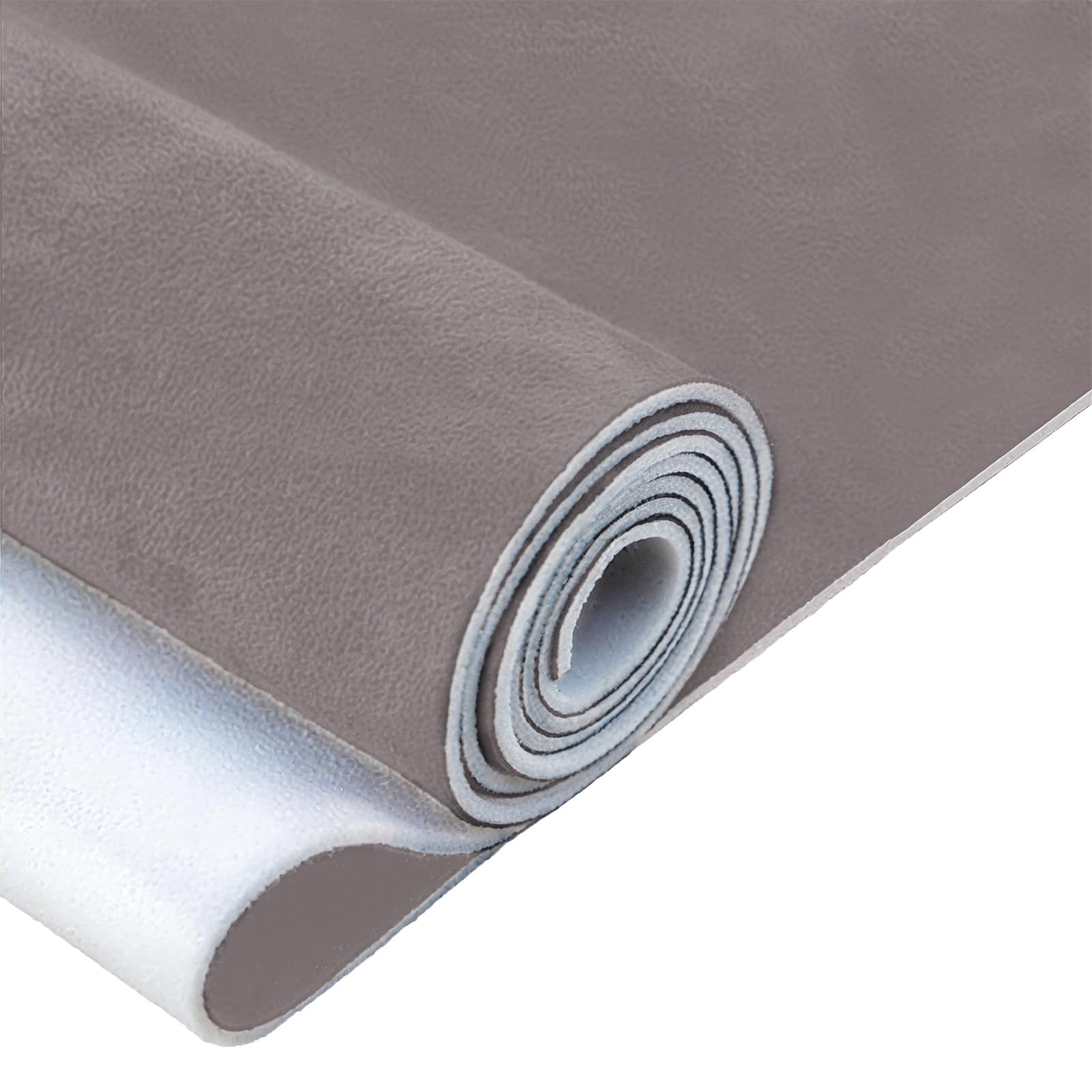 Tela para techo de 250 cm x 150 cm, color gris oscuro, tela para el dosel, imitación de ante de piel sintética con respaldo de espuma de 4 mm, revestimiento interior para coche, caravana, barco