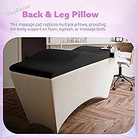 Vista 6 de Cubrecama de pestañas Almohadilla ergonómica de espuma viscoelástica con funda de felpa, cojín de mesa de spa para tecnología de pestañas, colchón