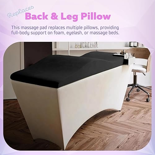 Miniatura 6 de Cubrecama de pestañas Almohadilla ergonómica de espuma viscoelástica con funda de felpa, cojín de mesa de spa para tecnología de pestañas, colchón