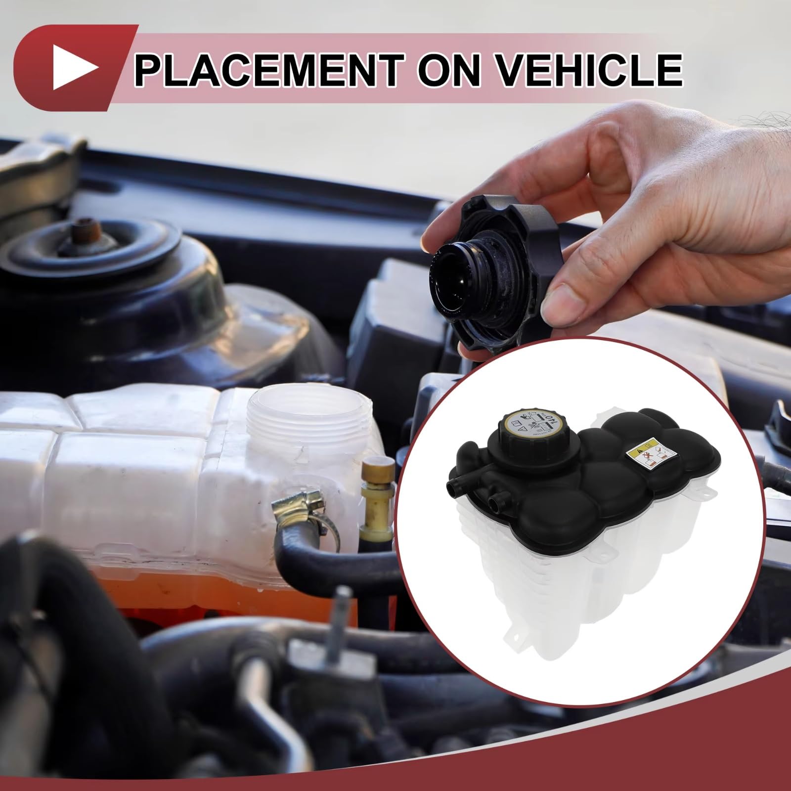 Compatible Con Jaguar Para XF 2016-2017, Para F-Pace, Para XE 2017-2018, Depósito Refrigerante Motor, Depósito Agua Recuperación, Botella Expansión T2H19682 Depósito Expansión