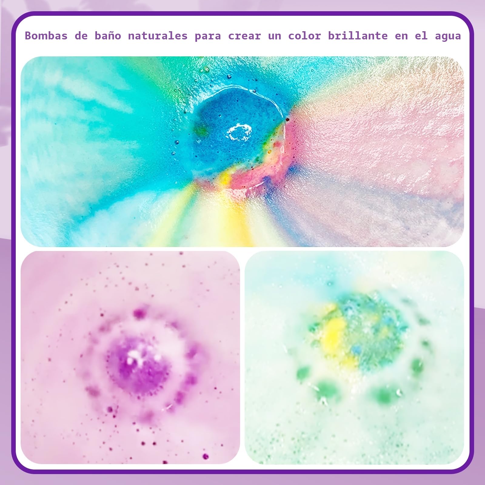 Fafamara 24 piezas de bombas de baño de regalo, bolas de baño ecológicas con ingredientes naturales para ella/él/novia/esposa para cumpleaños y Pascua