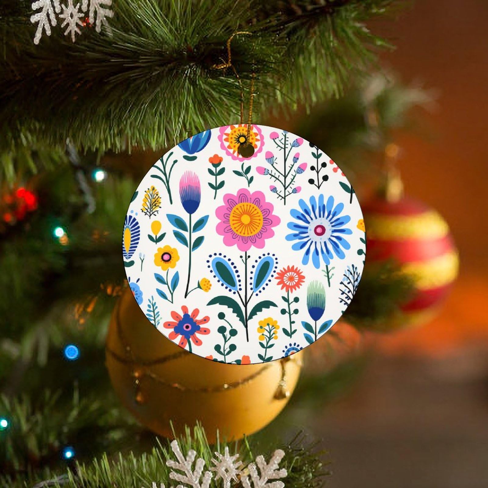 Amazon.com: Christmas Ornament Wildflowers Floral Botanical Floral