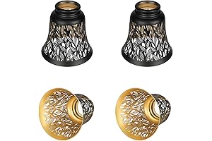 Elegant Ceiling Fan Light Covers - Reliable Protection in 4-Pack