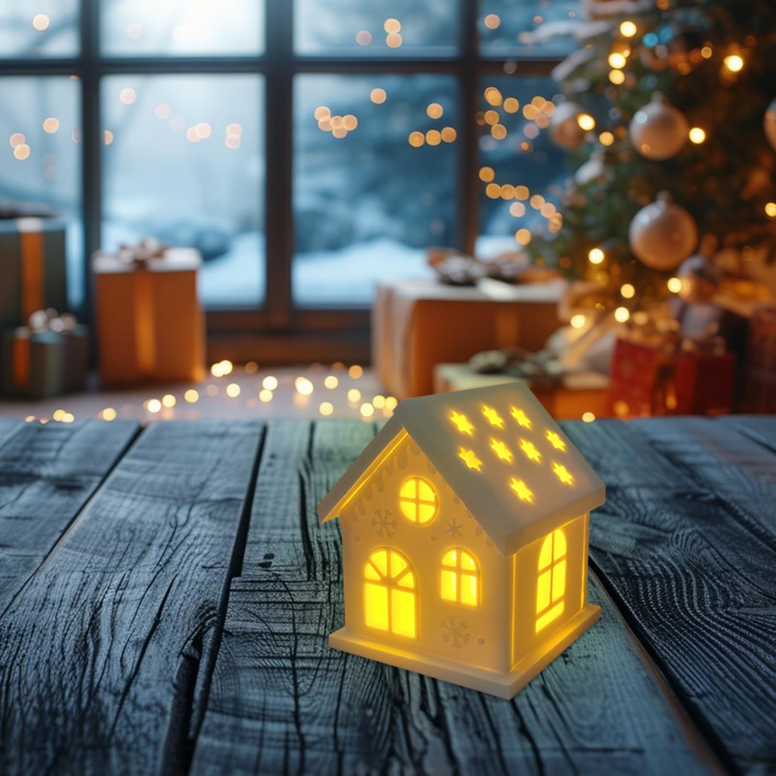 HENGBIRD 2-teilige Silikonform Set - Haus & Ahornblatt Für Kerzenhalter Herbstdeko