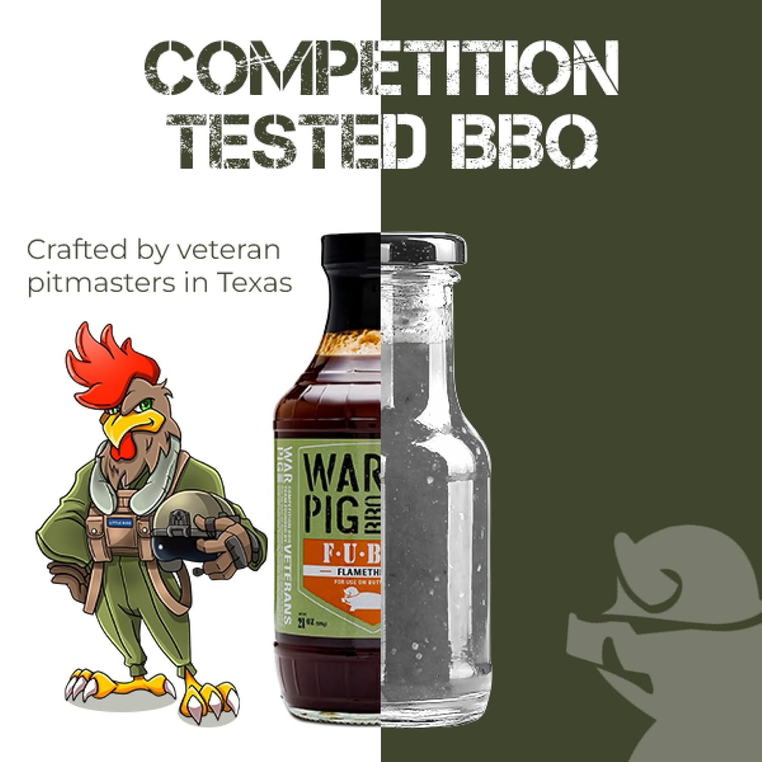 WarPig BBQ FUBAR Flamethrower BBQ Sauce - Spicy Habanero Texas Style Barbecue Sauce for Ribs, Wings, and Pulled Pork - Sweet & Smoky Heat BBQ Sauce - Competition Pitmaster Glaze - 16 oz Bottle - Image 5
