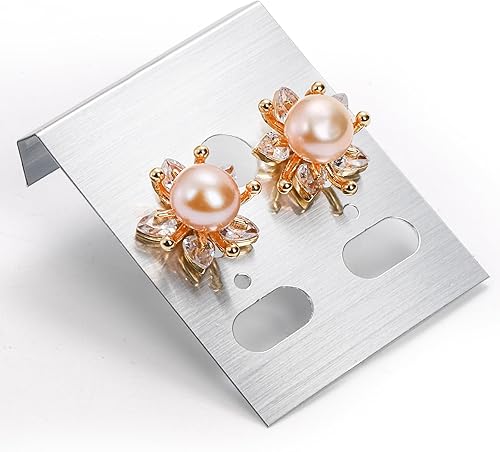 Miniatura 3 de Lawei Paquete de 500 tarjetas colgantes para aretes, tarjetero, liso de 1.2 x 1.5 pulgadas, con 6 agujeros para aretes de oreja, tarjetas de