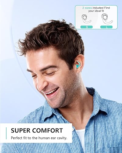 Miniatura 4 de Tapones para los oídos para dormir, con cancelación de ruido, tapones para los oídos de silicona con bloqueo de sonido, 2 pares de tapones para los