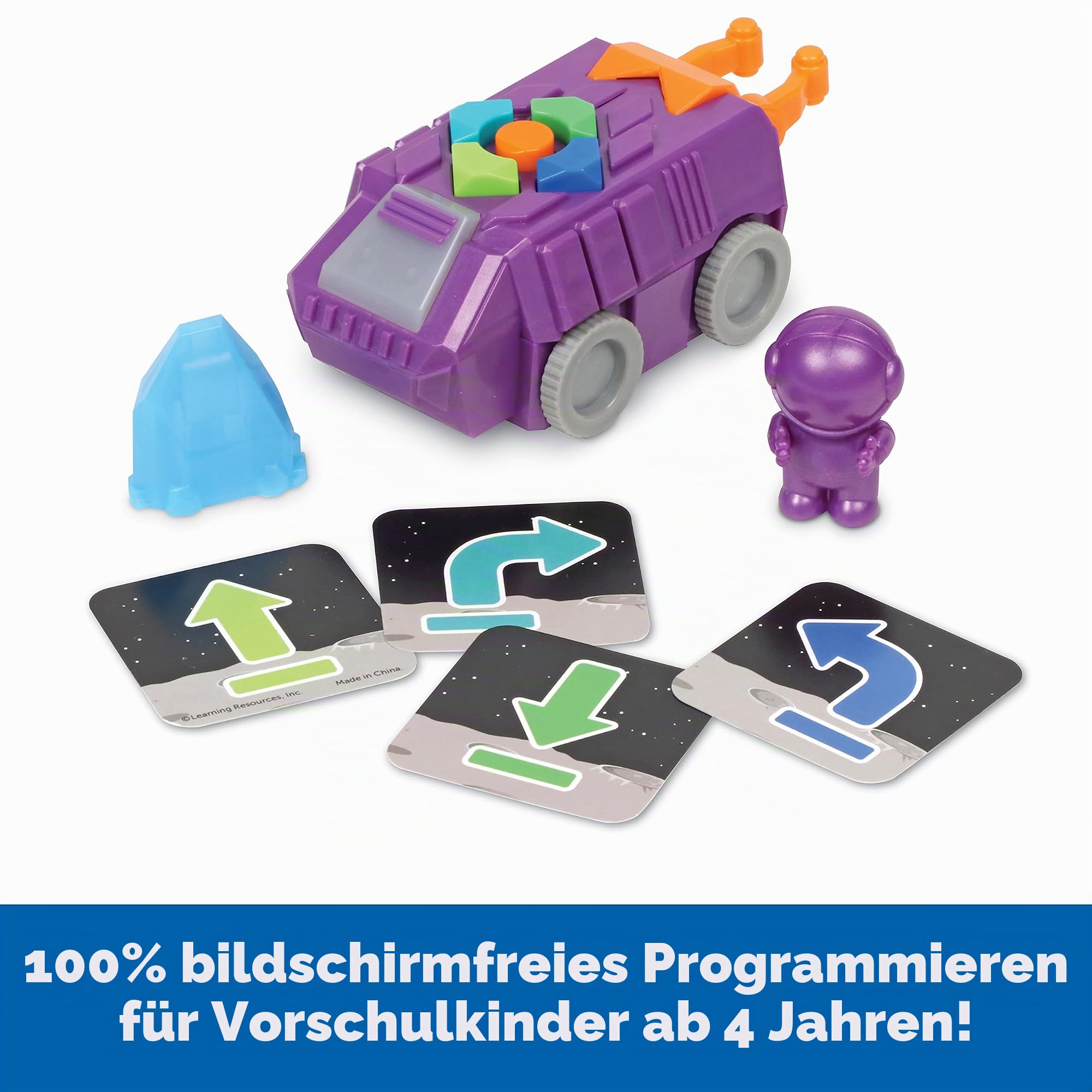 Learning Resources „Programmierbarer Weltraum-Rover“-Set, Programmieren für Kinder, Programmierspielzeug, Mint-Spielzeug für Kinder, Mint-Spielzeug, Weltraum-Spielsachen, Astronauten-Spielzeug, 4+