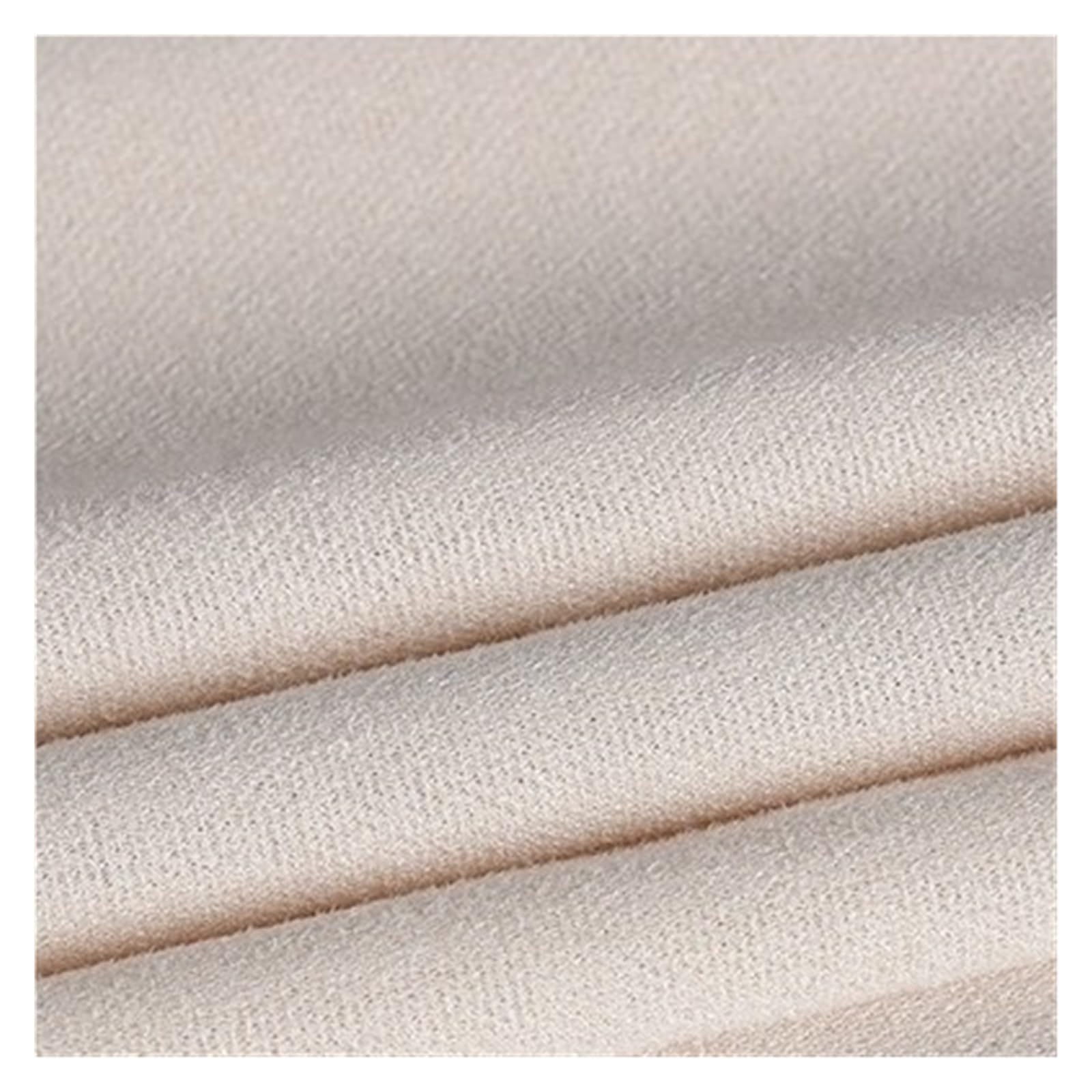 FIgpmwld Faux Suede Fabric, Frosted Velvet Suede Fabric Multicolor 50x160cm Micro Elastic Sewing(54 - Beige)