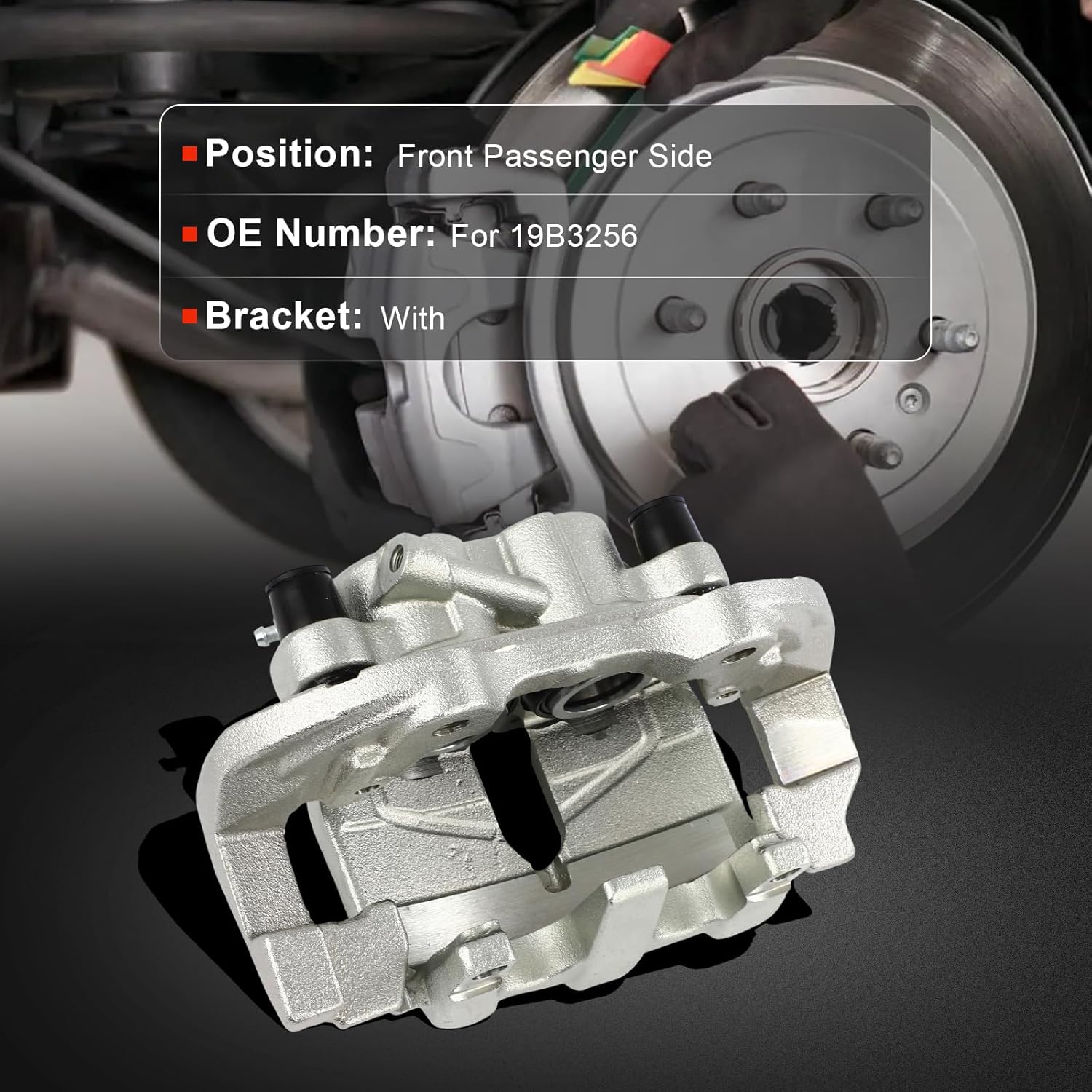 cciyu Front Right Brake Caliper Assembly w/Bracket 19B3256 For Mercedes-Benz For E350/For E500/For E550/For ML320/For ML350/For ML450/For ML500/For R320/For R350/For R500