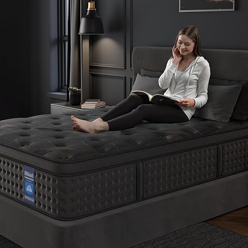 Miniatura 7 de Colchón Queen de 10 pulgadas, colchones híbridos Queen con espuma viscoelástica y resorte de bolsillo, colchón híbrido superior con espuma