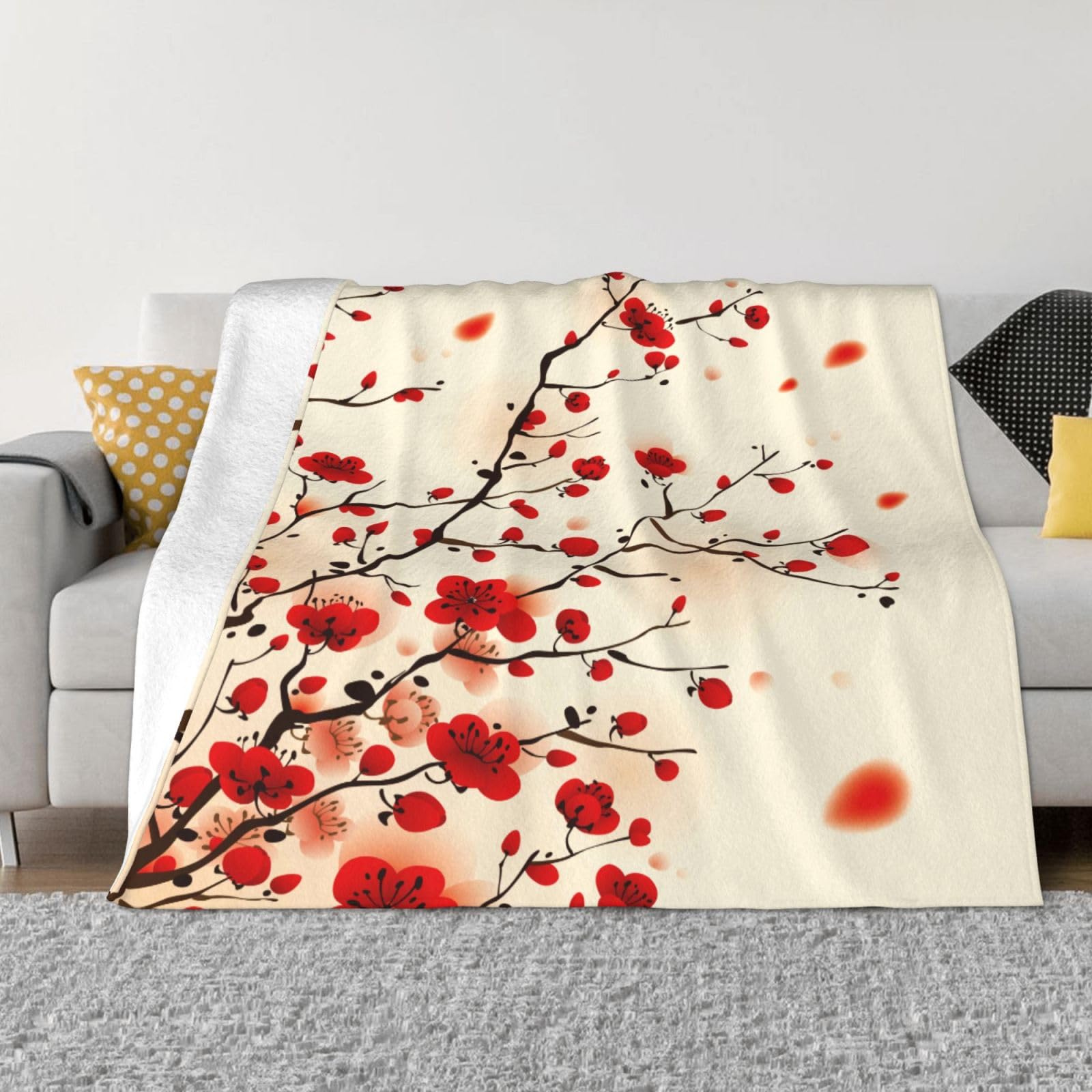 Jeté de lit japonais Sakura, le cadeau idéal pour le canapé