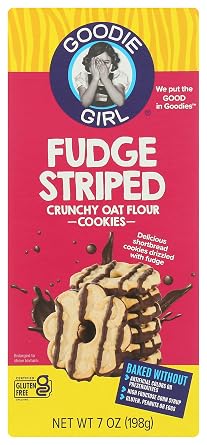 Goodie Girl Cookies, Fudge Striped Cookies, 7 Ounce