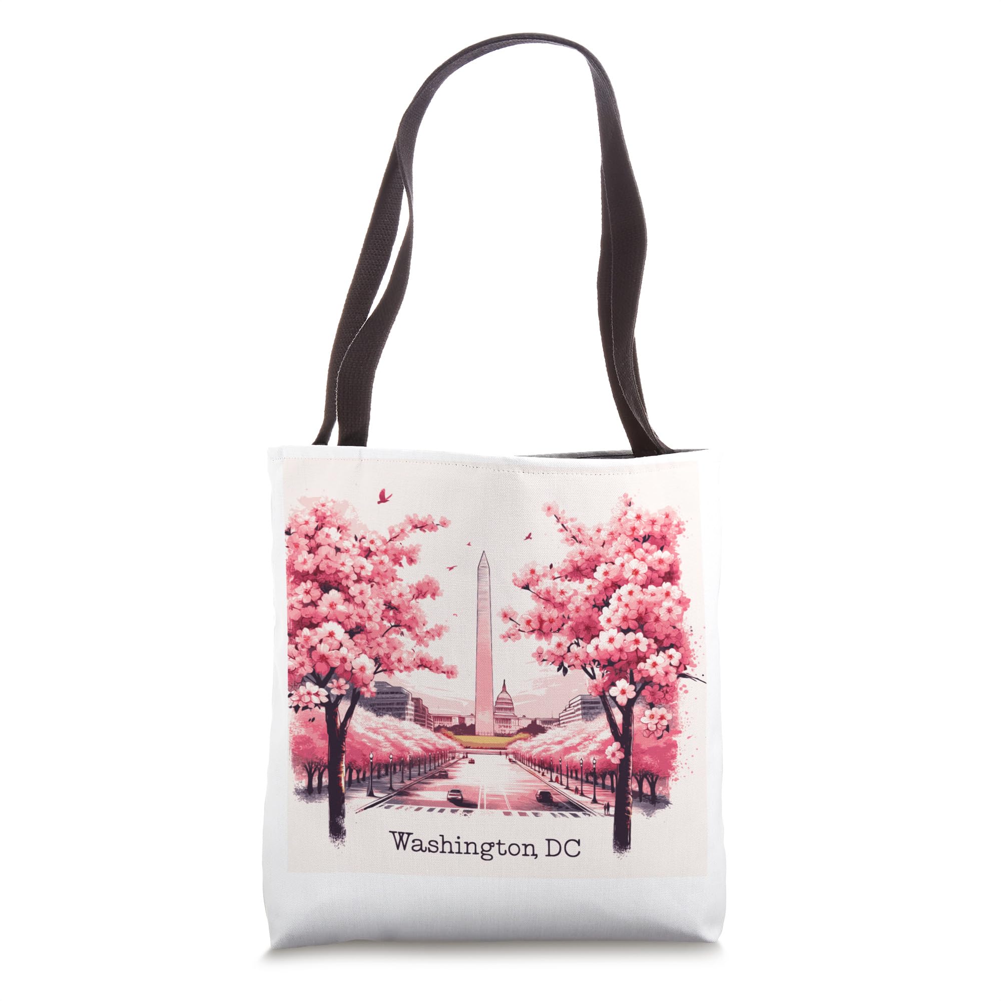 Washington DC Cherry Blossoms Spring Capital Tote Bag