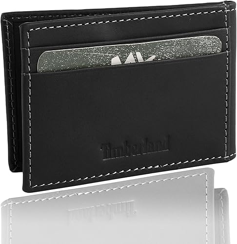 Miniatura 3 de Timberland Mens Slim Leather Front Pocket Credit Card Holder Wallet
