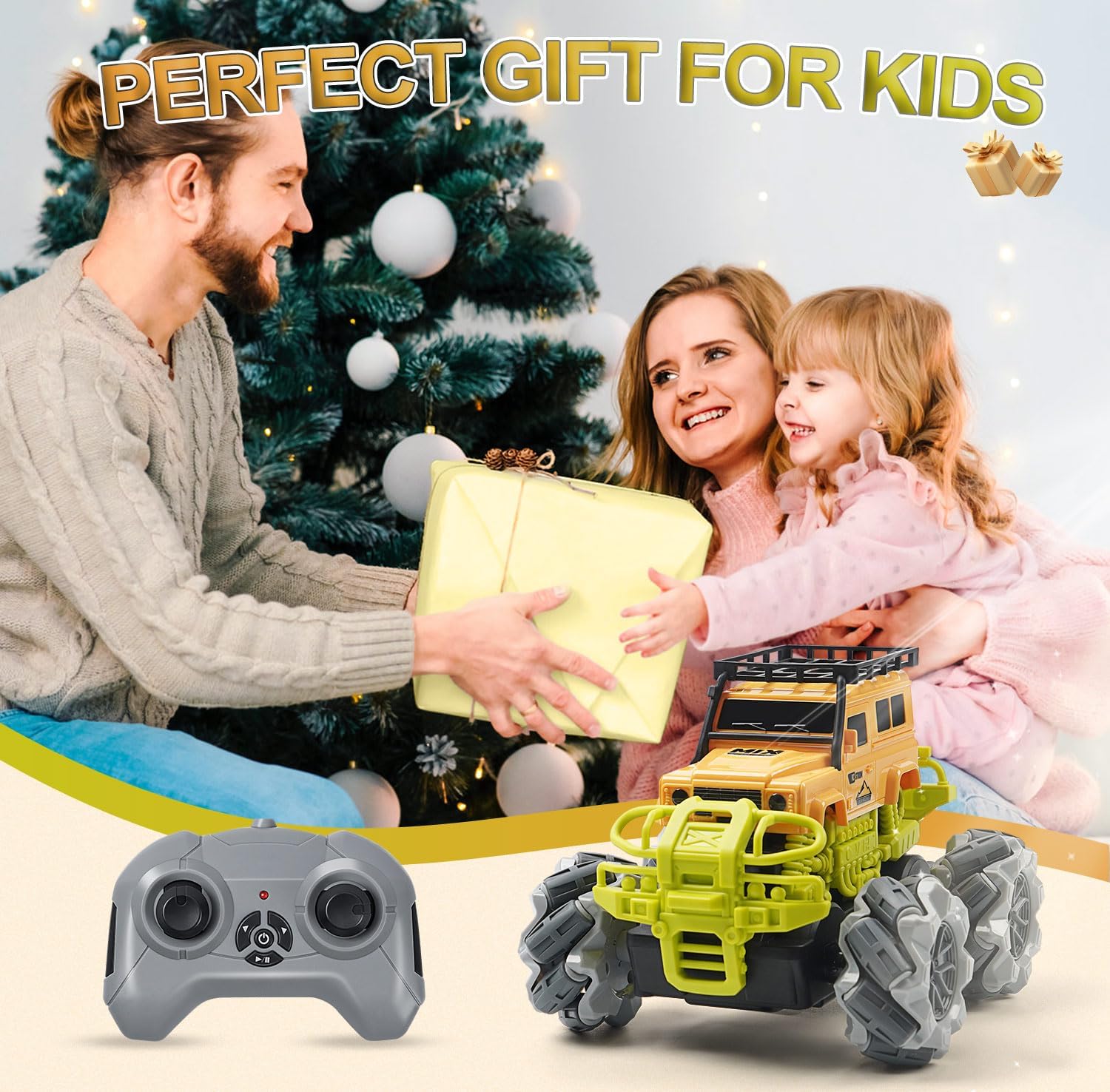 Remote Control Car,1:18 Off-road Monster Truck RC for Boys 2.4GHz All Terrain Truck Remote Control for Kids 4-12,WD All Terrain Off-Road Pickup,RC Car for Kids Christmas Birthday Gifts Boys Girls 4+