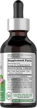 Horbaach Milk Thistle Extract Liquid | 2 fl oz | Alcohol Free | Vegetarian, Non-GMO & Gluten Free Supplement