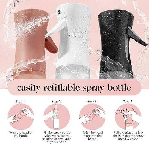 Miniatura 4 de Botella de Spray Continuo Kitsch para el Cabello  Mister de Agua de Niebla Fina y Botella de Spray de Agua  Botella de Spray de Cabello Reciclada