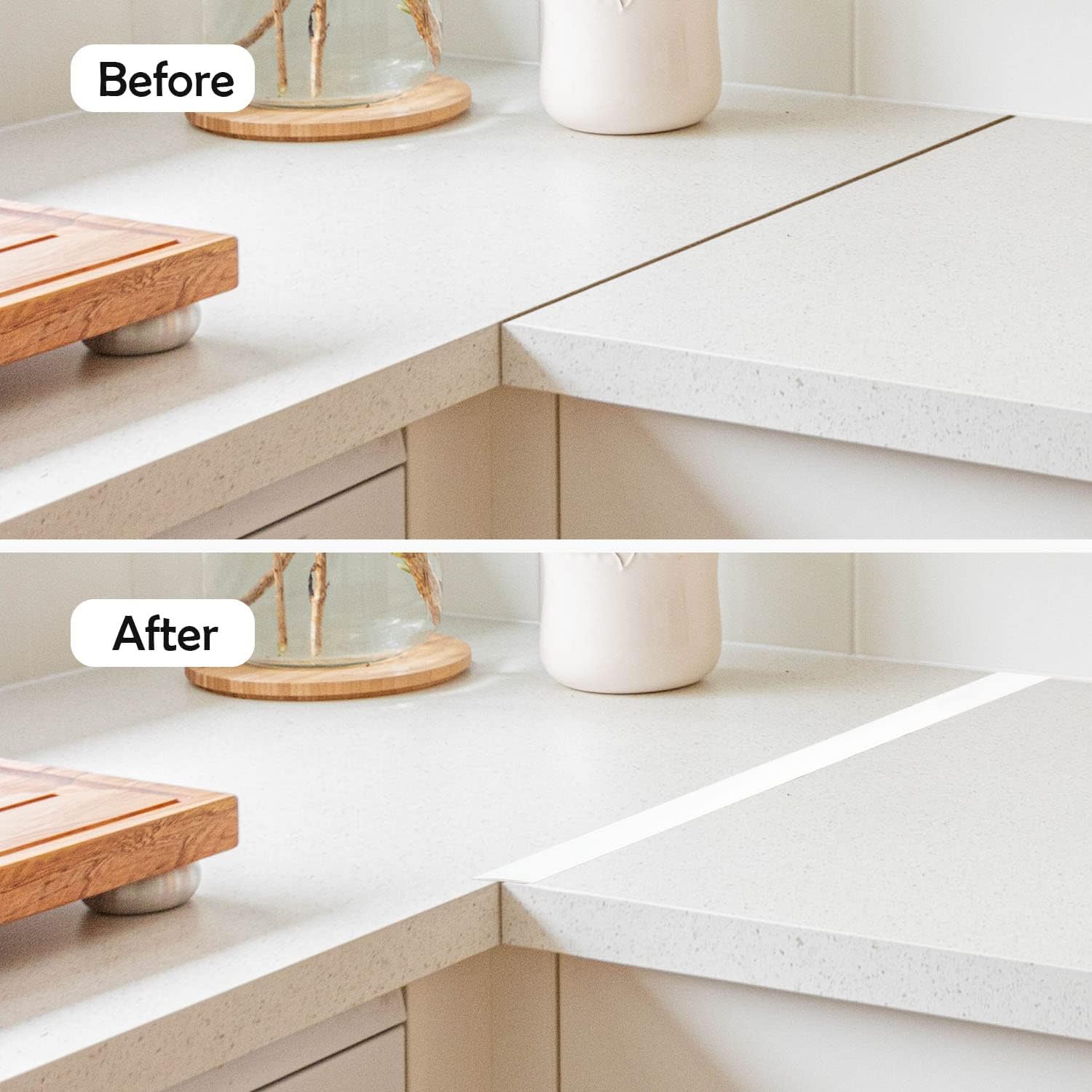 Rubber Bond Kitchen Stove Gap Covers, Self-Adhesive Stove Counter Gap Cover for Oven, Stovetops & Counters | Flexible Stove Space Fillers & Easy to Clean (120 Inches, White)