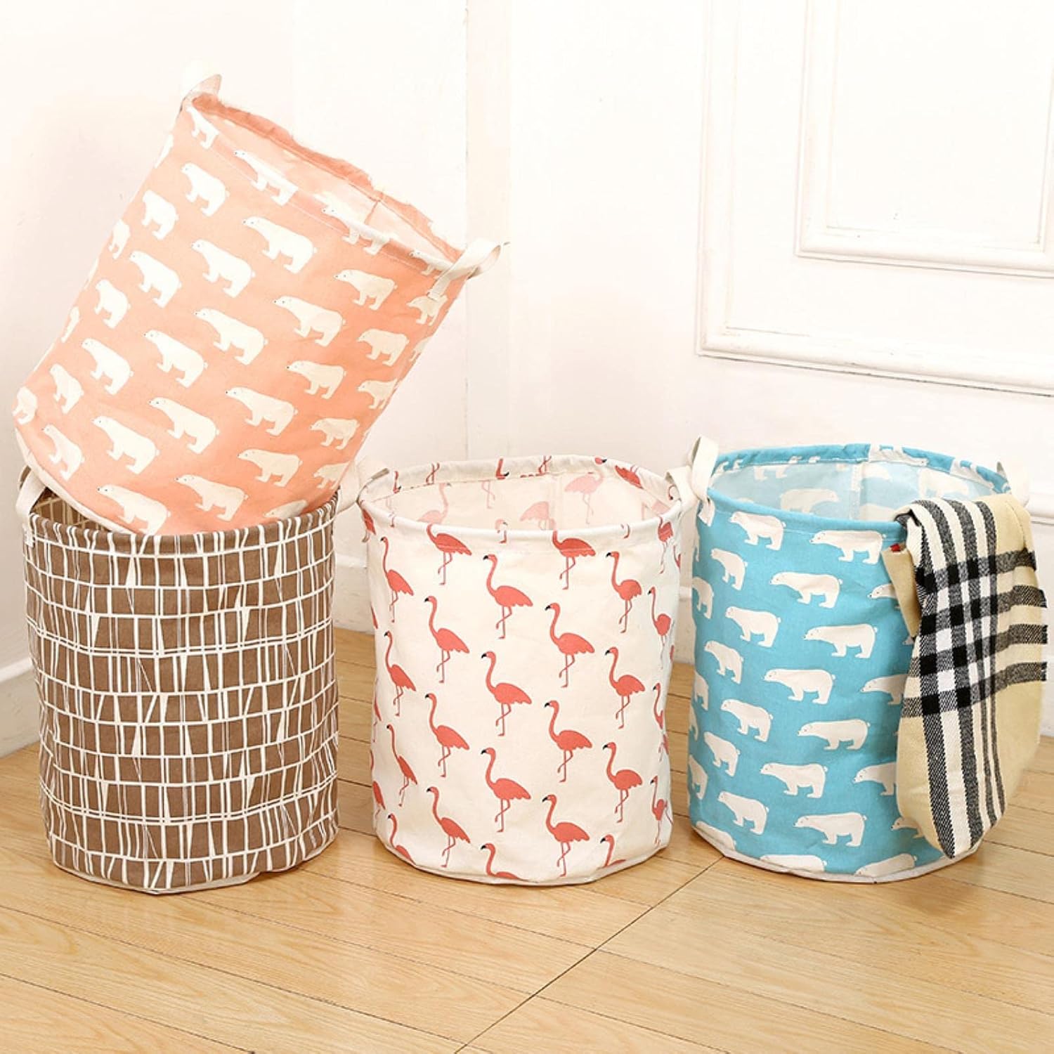 Basket Storage Dirty Laundry Folding Large Capacity Clothing Bucket Children Toy Basket Home Waterproof Organizer with Handles